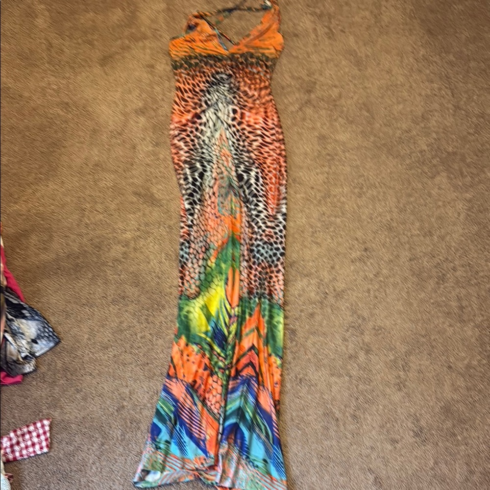 Vibrant Multicolor Maxi Dress